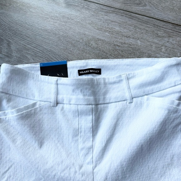NWT Hilary Radley White Slim Fit Cropped Pants - Picture 8 of 11